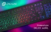 Клавиатура Oklick 440ML черный USB slim LED