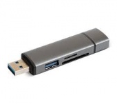 Картридер CBR Gear 2 в 1 USB Type-C/USB 3.0 до 5 Гбит/с, microSD/T-Flash/SD/SDHC/SDXC