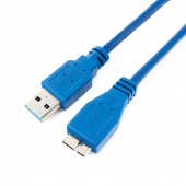 Кабель Gembird/Cablexpert CCP-mUSB3-AMBM-0.5M Кабель USB 3.0 Pro , AM/microBM 9P, 0.5м, экран, синий