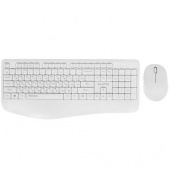 Набор клавиатура+мышь Qumo Space K57/M75 (цвет белый), беспроводной 2.4G, 104 клавиши, клавиатура + 