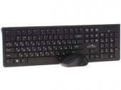 Клавиатура + мышь Oklick 250M клав:черный мышь:черный USB Радио slim