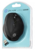 Мышь Oklick 688MW ERGO черный оптическая (1600dpi) беспроводная USB (8but)