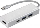 Разветвитель USB 3.1 Hama Aluminium 3порт. белый (00135756)