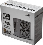 Блок питания AERO BRONZE 750M - 750W, 80+ Bronze, КПД>90%, ATX v2.4, A.PFC, Fan 12cm, Japanese Capac