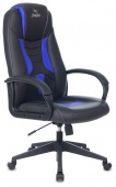 Кресло игровое Zombie 8 черный/синий искусственная кожа крестовина пластик