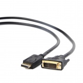 Кабель DisplayPort-DVI Gembird/Cablexpert  1.8м, 20M/19M, черный, экран, пакет(CC-DPM-DVIM-6)