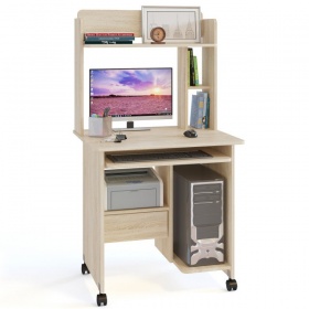Компьютерный стол КСТ-10.1 + надстройкой КН-01 Дуб Сонома