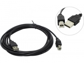 Кабель USB 2.0 A-->B 3м Exegate 2 фильтра, позолоченные контакты